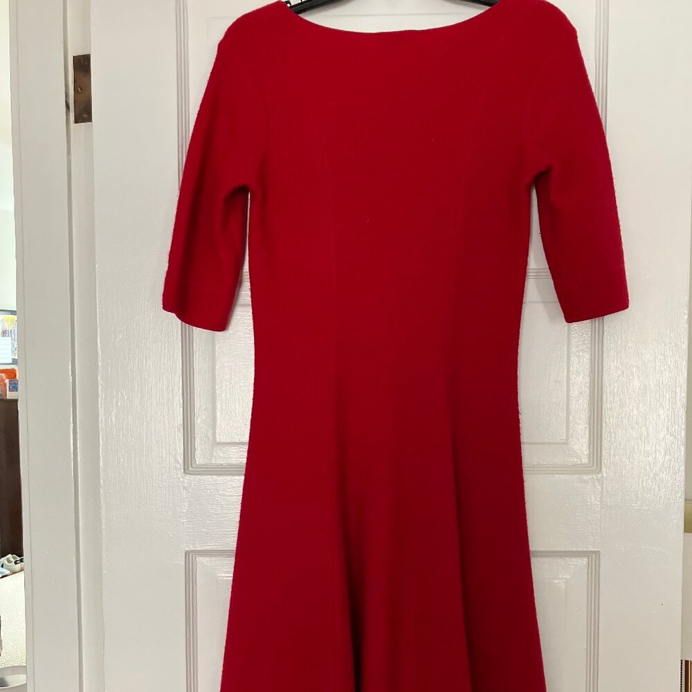 Hobbs of London Red Wool A-line dress